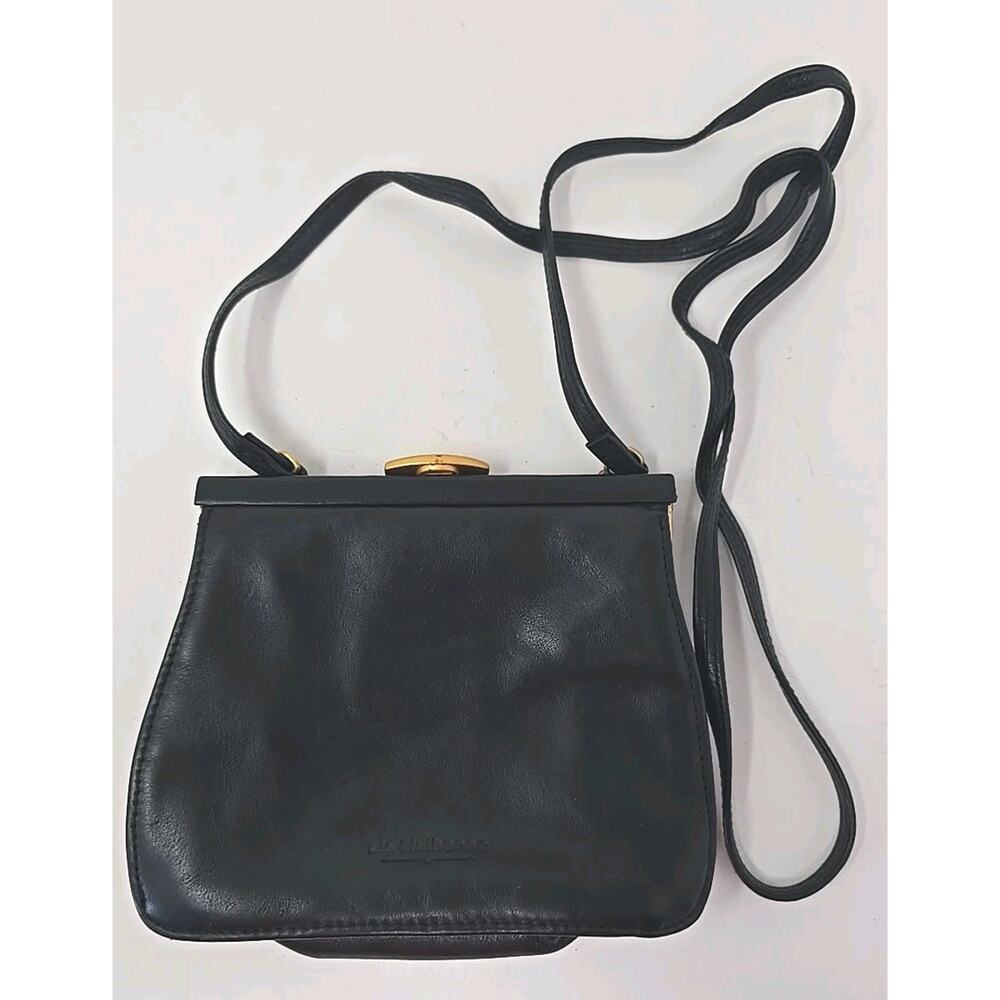 Vintage Liz Claiborne Leather Co Black Mini Crossbody Purse U216‎